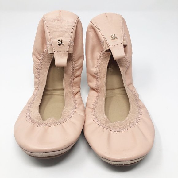 Yosi Samra I Pink Elastic Flats